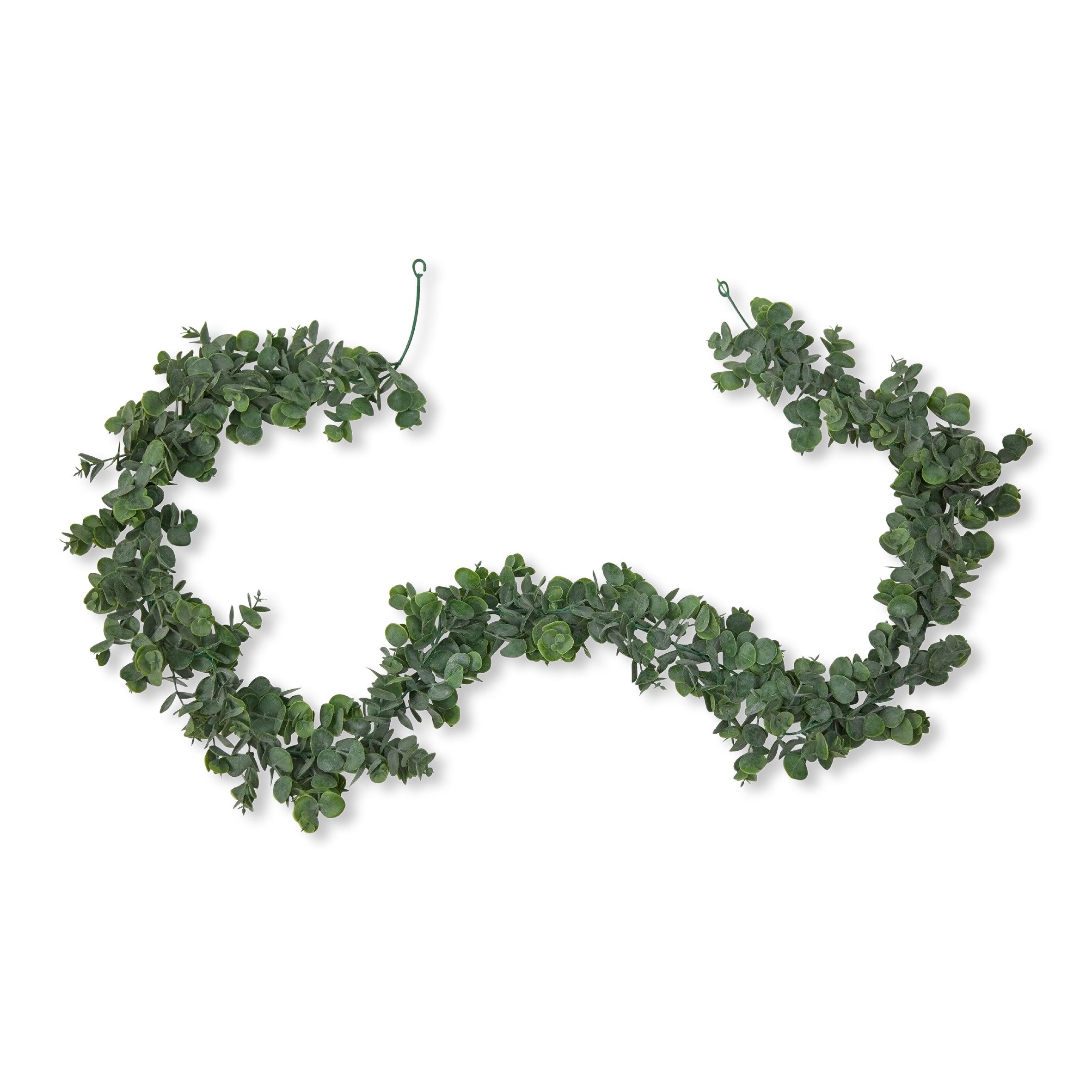 Kunstgirlande Künstliche Eukalyptus Deko Girlande grün white washed - 180 cm