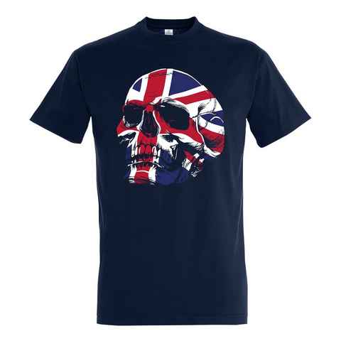 Youth Designz T-Shirt UK England Totenkopf Schädel Logo Herren Shirt mit trendigem Frontprint