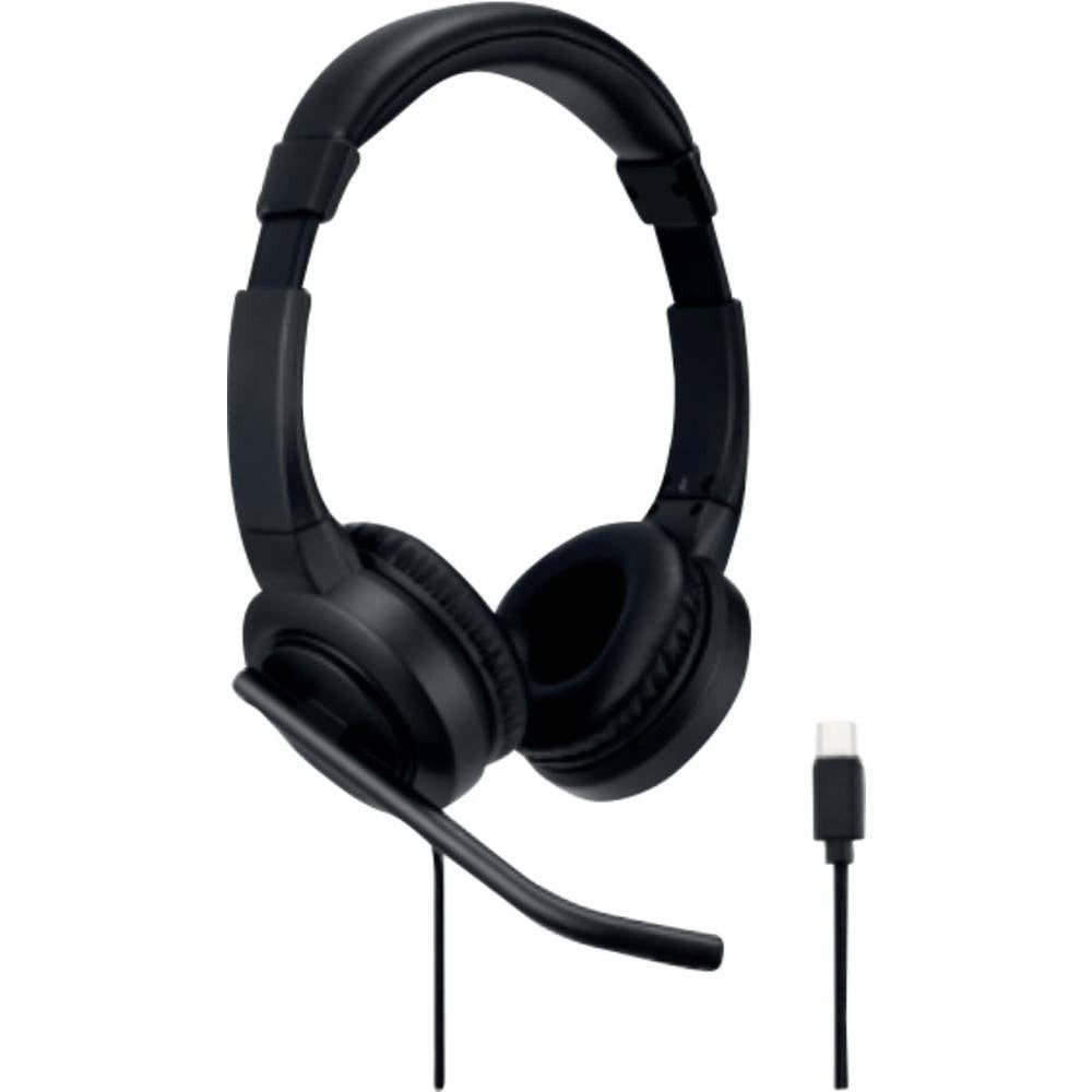 KENSINGTON Over Ear Headset kabelgebunden Schwarz Noise Cancelling Headset Kopfhörer (Headset)