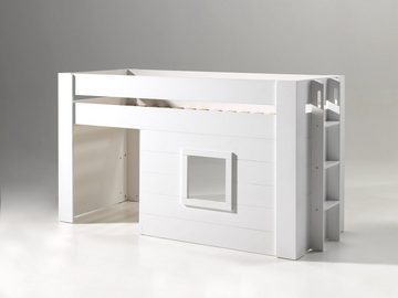 möbelando Spielbett NOAH, aus MDF in Weiß. Abmessungen (BxHxT) 215x120x96 cm