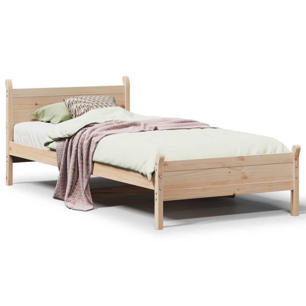 vidaXL Bett Massivholzbett ohne Matratze 75x190 günstig online kaufen