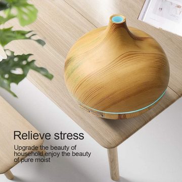 AOYATE Diffuser Aroma Diffuser, 550ml, Aroma Ultraschall-Vernebler Luftbefeuchter, 550,00 l Wassertank, Aroma sparsamen Ultraschall-Vernebler in kleine Duftspender verwandeln