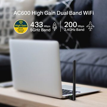 tp-link Archer T2U Plus AC600 High Gain Wi-Fi USB Adapter WLAN-Antenne