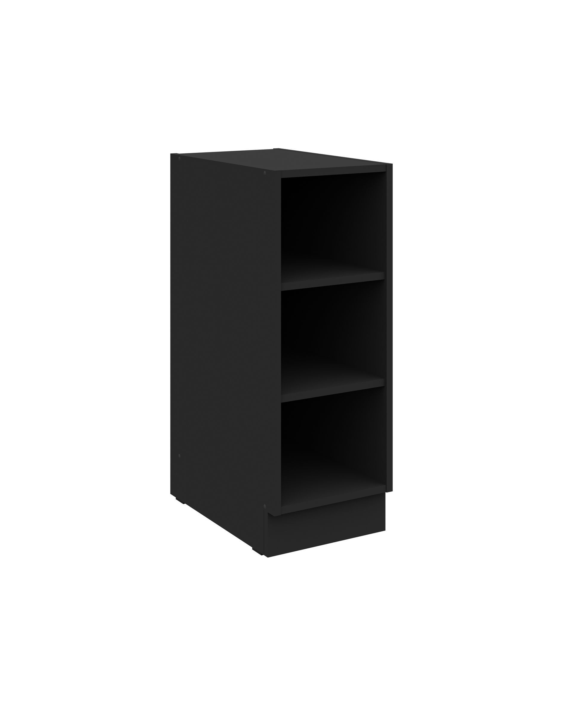 Küchen-Preisbombe Unterschrank Regal 30 cm Schwarz günstig online kaufen