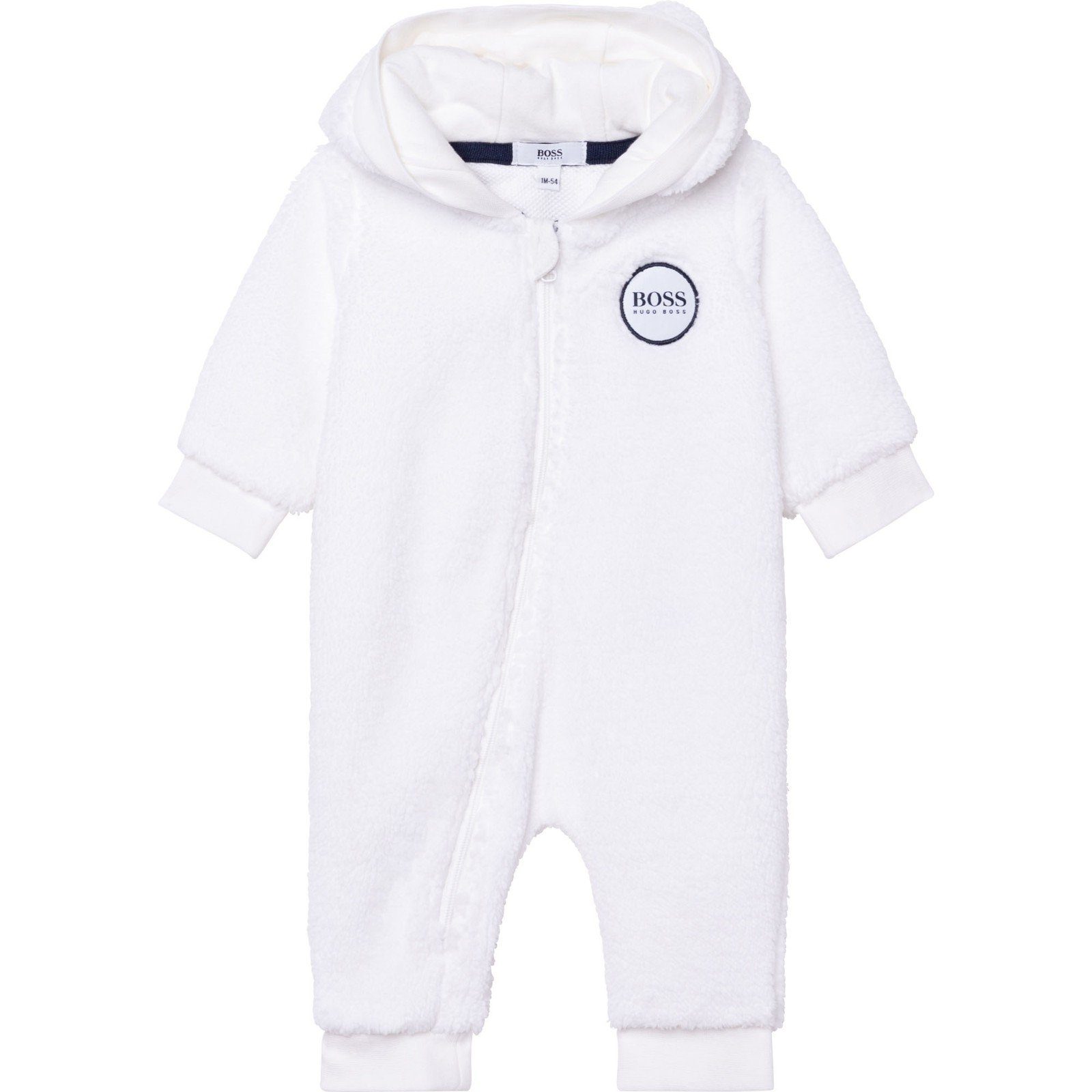 flauschig Strampler BOSS mit Logo und warm Strampler Bodysuit BOSS Baby weiß