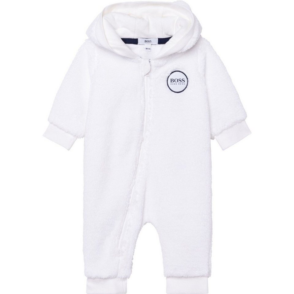 Bodysuit warm Strampler Baby Strampler BOSS mit flauschig und weiß Logo BOSS