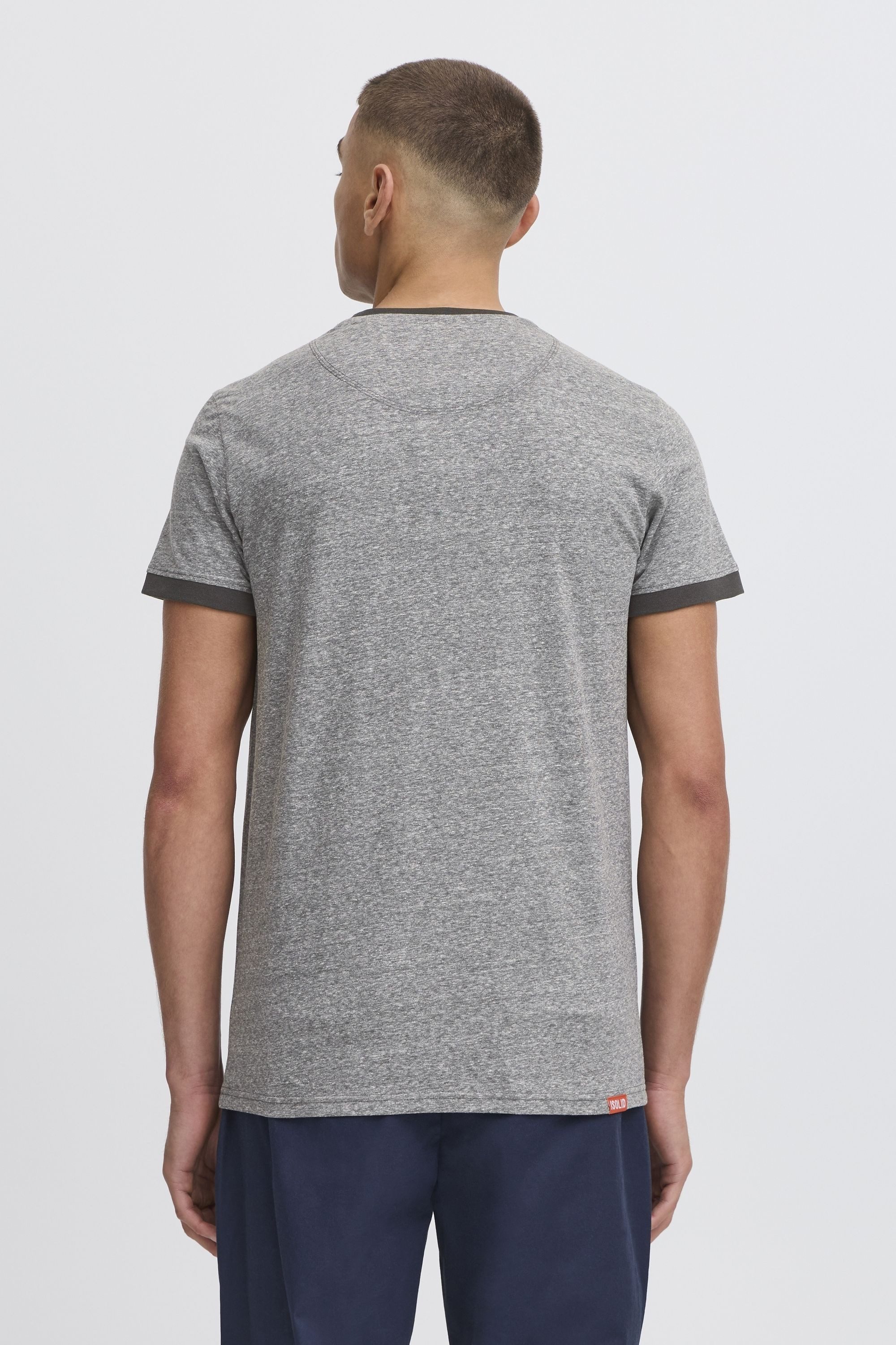!Solid T-Shirt SDBennTee Kurzarmshirt mit farblich abgesetztem Kragen und Ärmelsaum