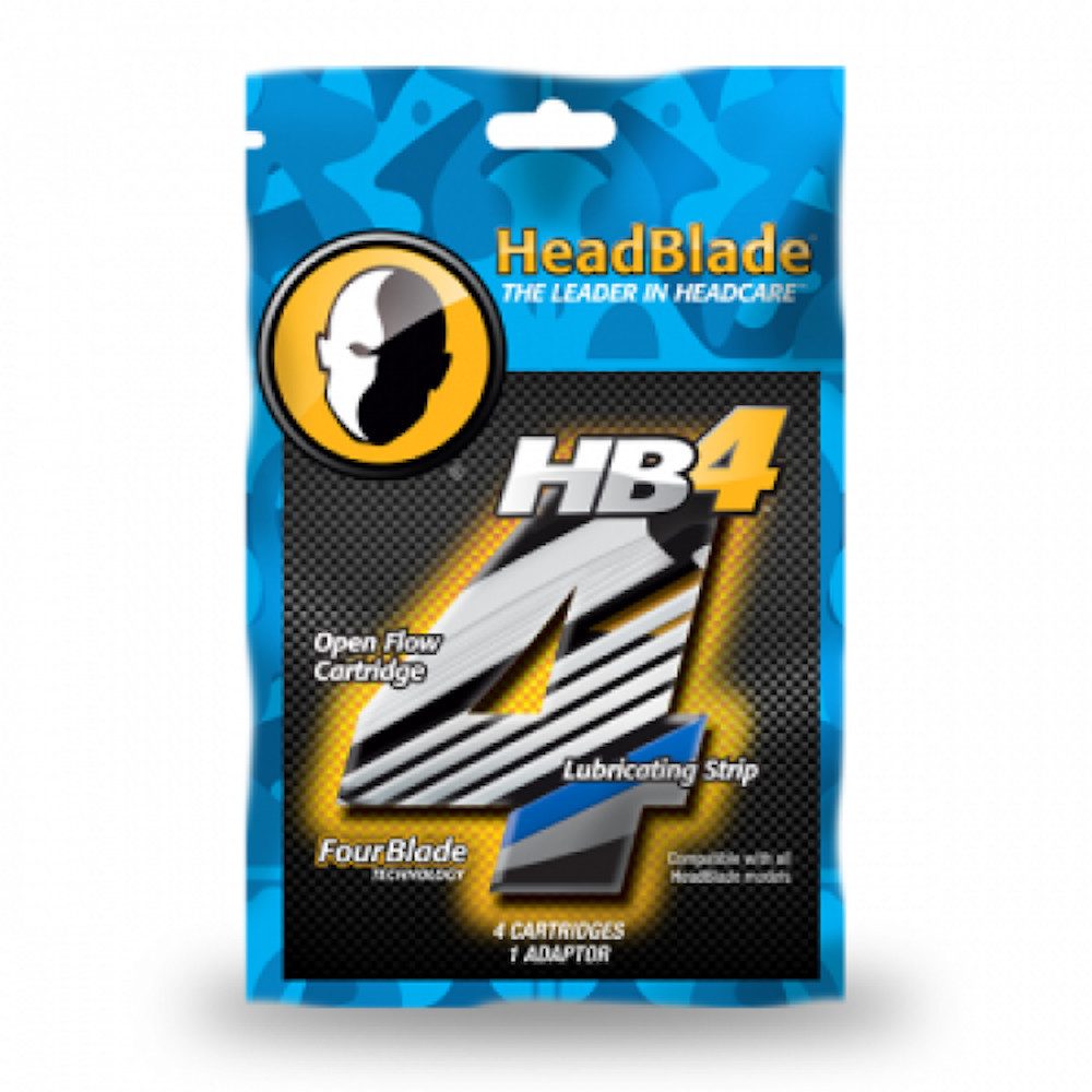 HeadBlade Rasierklingen Ultra-Präzisionsklingen für die Kopfrasur, HB4, + gratis HB4/HB6 Adapter