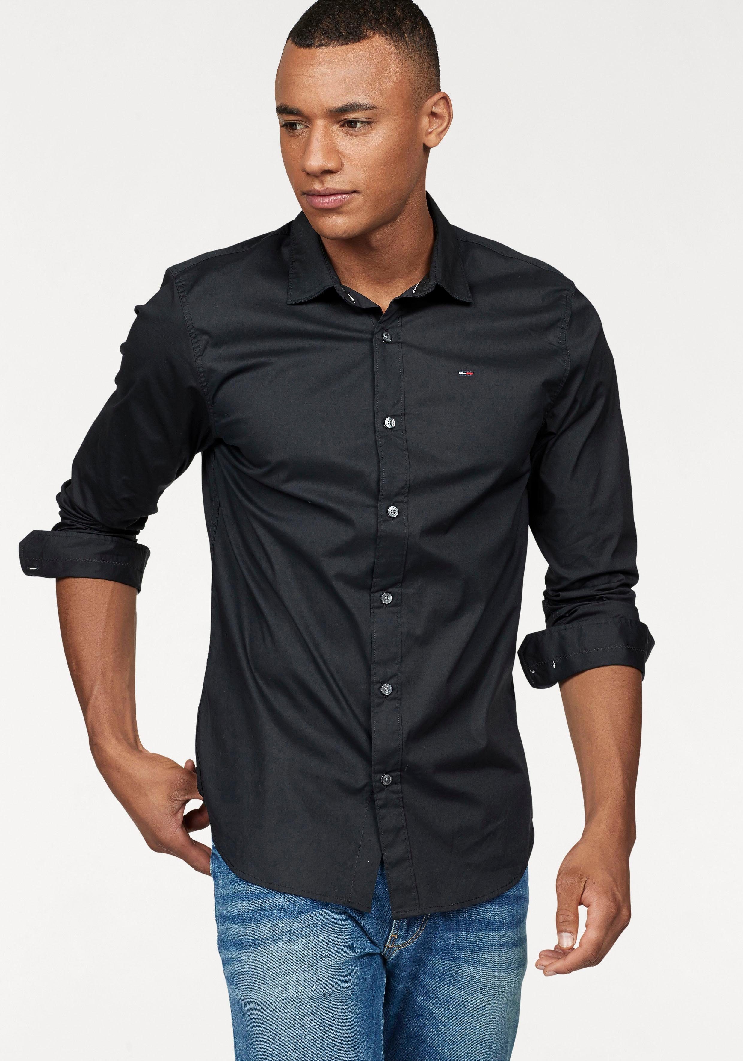 Tommy Jeans Langarmhemd Sabim Stretch Hemd Shirt Stretch Hemd, Premium, Slim Fit, mit Elasthan