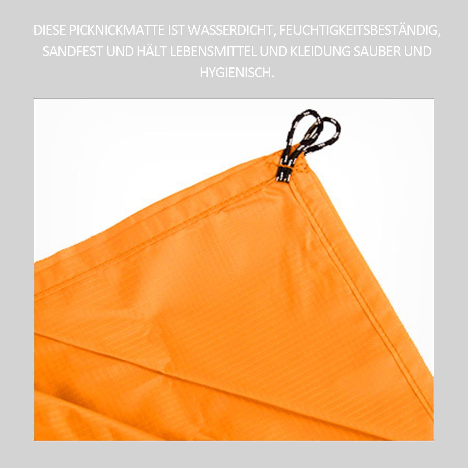 Picknickdecke MAGICSHE & 3-Größen Orange verfügbar, Faltbare Picknickdecke Mini Wasserabweisende