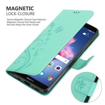 Cadorabo Handyhülle Huawei P SMART 2018 / Enjoy 7S Huawei P SMART 2018 / Enjoy 7S, Klappbare Handy Schutzhülle - Hülle - mit Standfunktion und Kartenfach