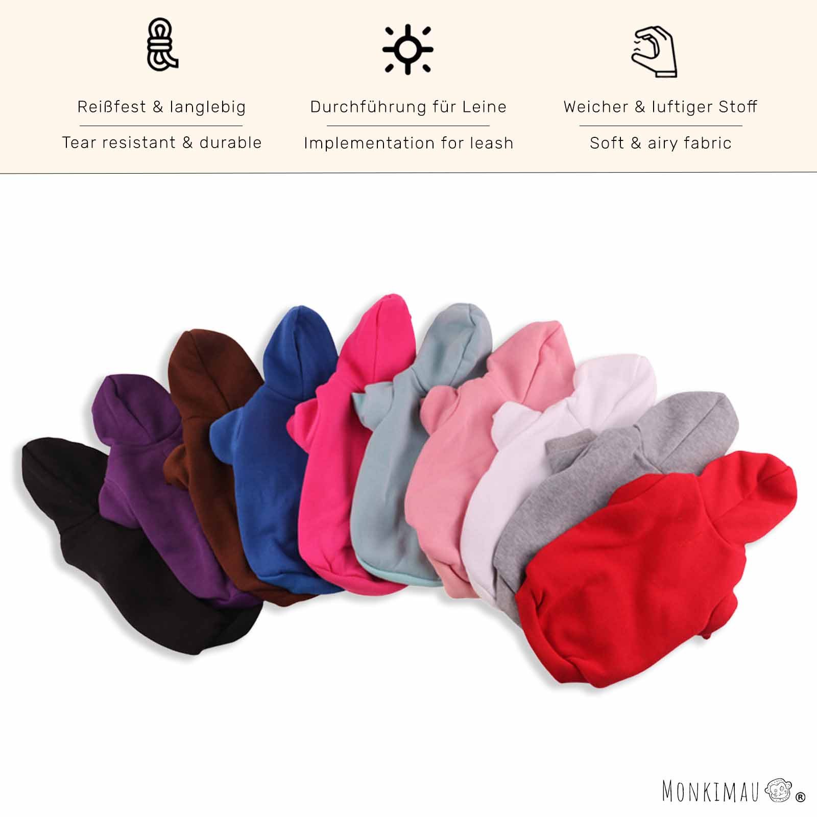 Monkimau Tierjacke Hundepullover Hoodie für Hunde & Katzen