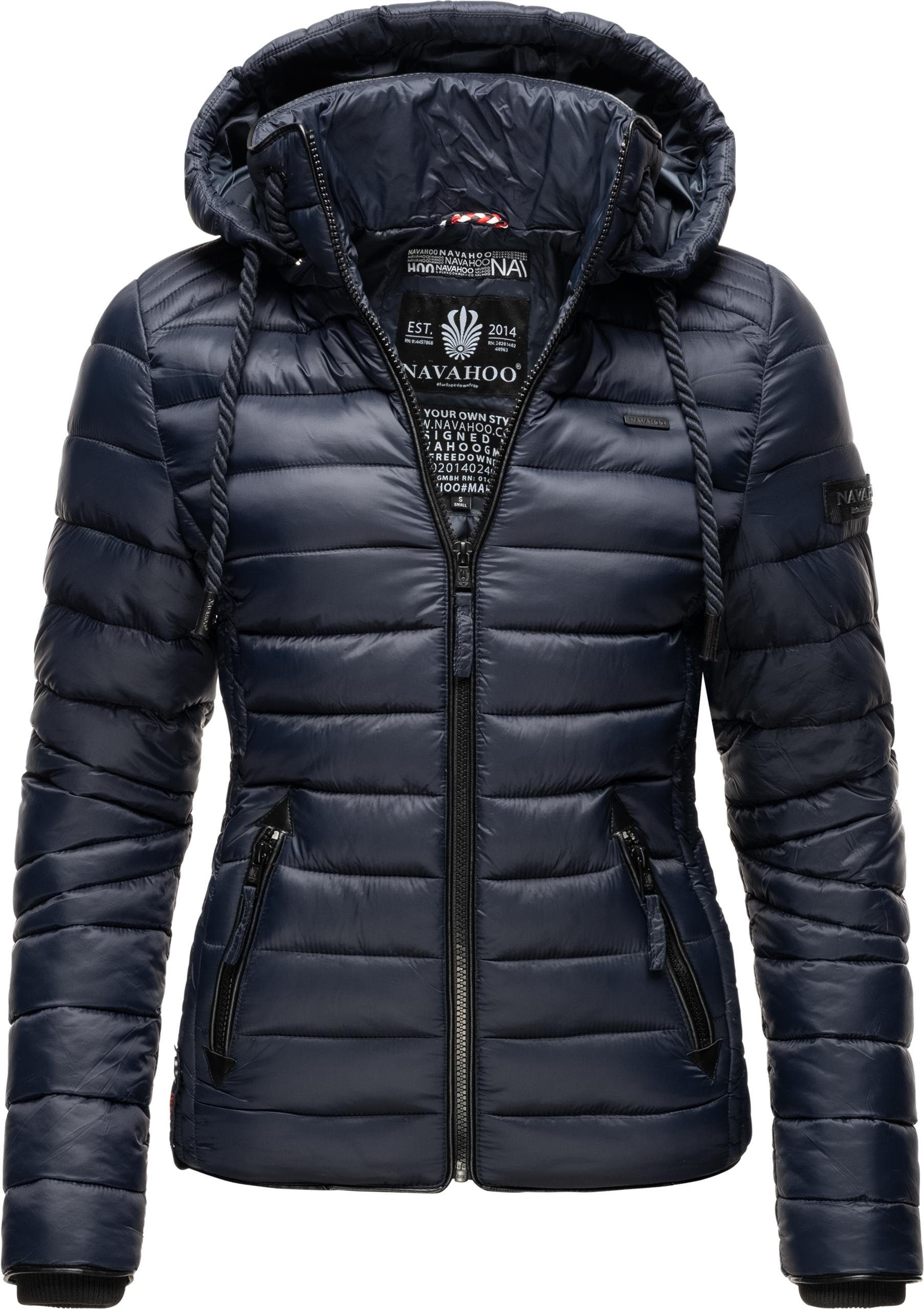 Navahoo Steppjacke Lulana leichte Übergangsjacke mit Kapuze navy