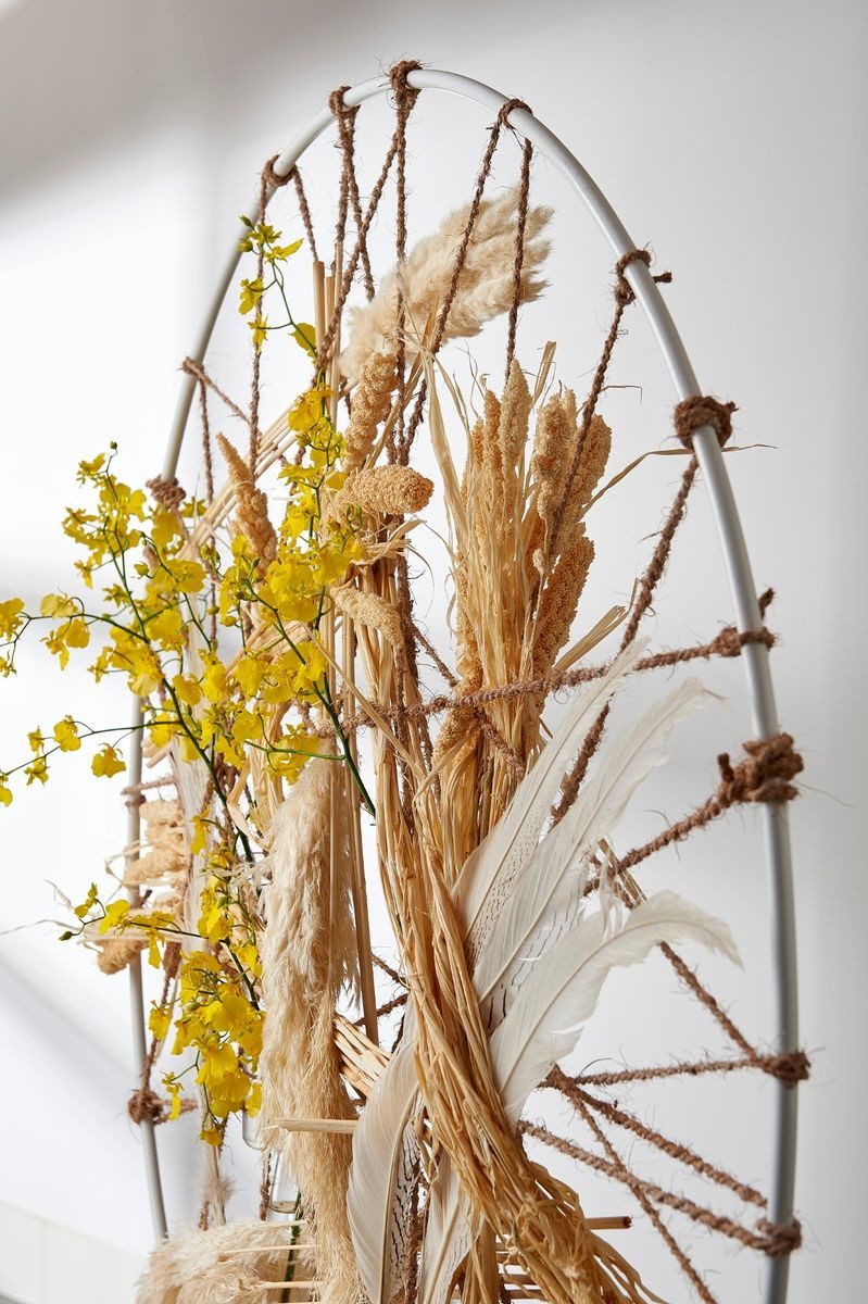 NaDeco Dekoobjekt Metallring in Weiß, stehend, mit Fuß, 25 cm Deko Ring mit Fuß