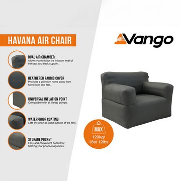 Vango Campingstuhl Luft Sessel Havanna Air Lounger Aufblasbar, Camping Glamping Garten Möbel