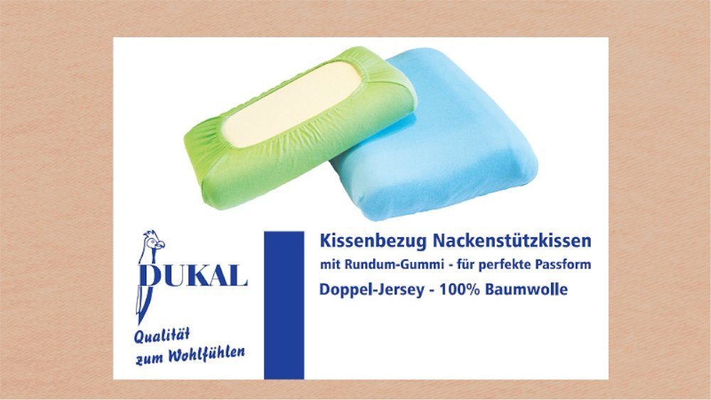 Kissenbezug Schlaraffia Support Geltex Nackenstützkissen, (1 Doppel-Jersey, Natur mit aus Baumwolle, Spannumrandung, Stück), in 100% DUKAL hochwertigem Germany Made