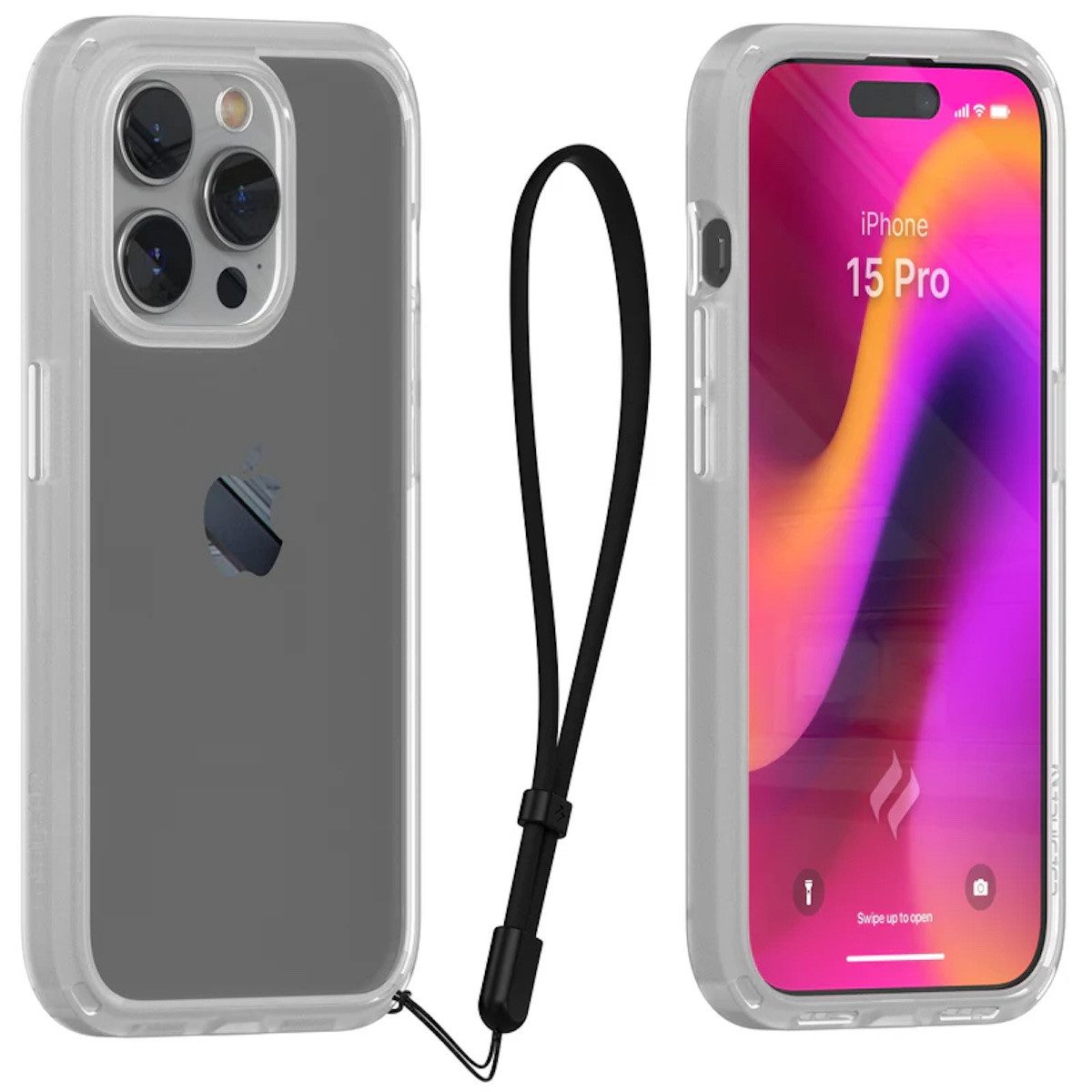Catalyst Smartphone-Hülle Influence Case, für iPhone 15 Pro, Transparent