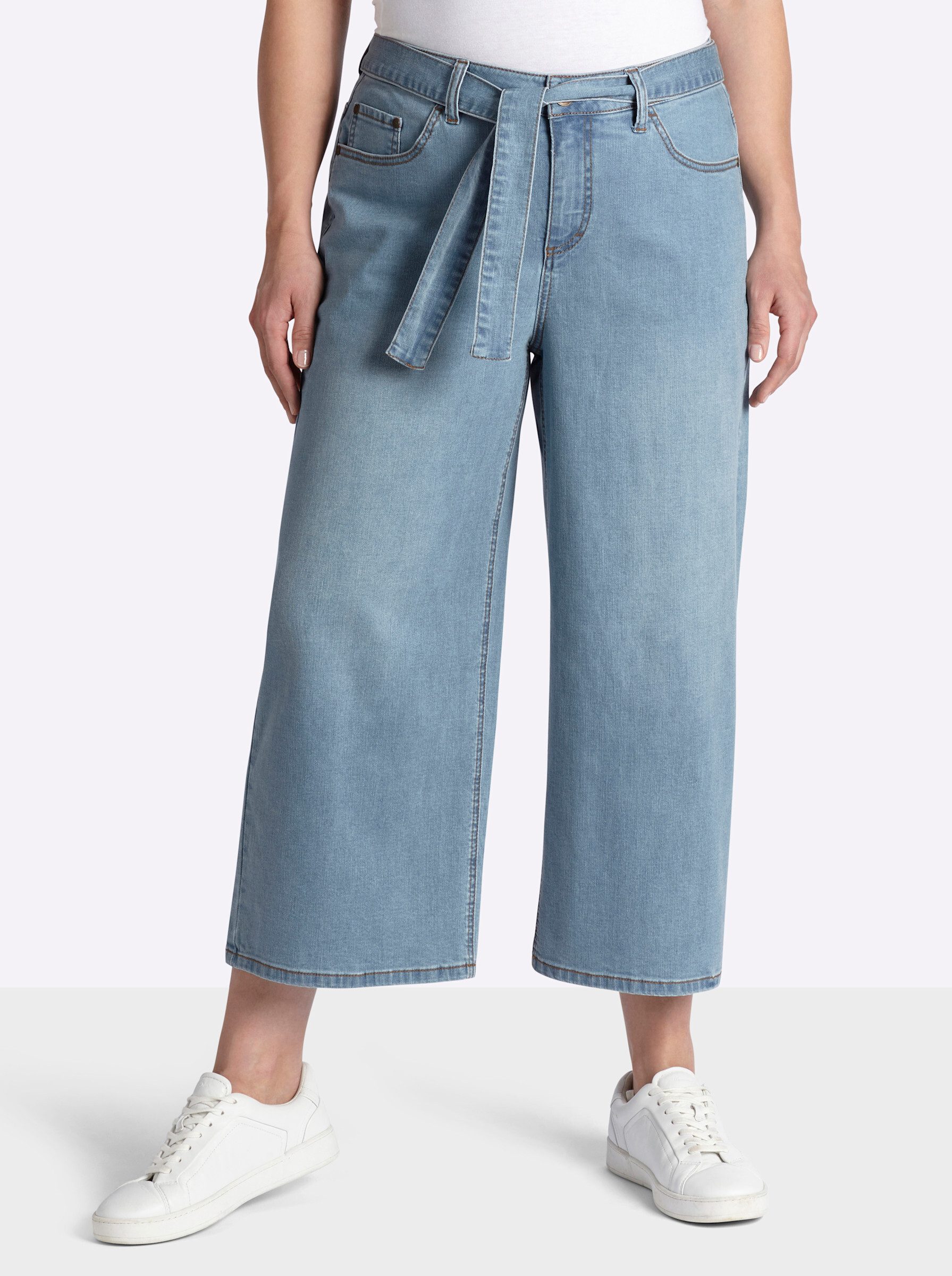 Sheego Jeansshorts 7/8-Jeans normal