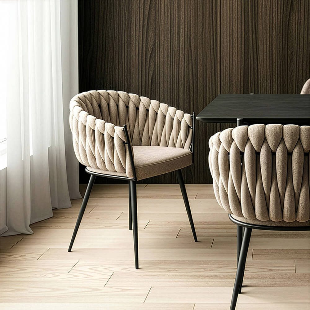 HOME DELUXE Esszimmerstuhl AYLA - (4 St), mit Armlehnen, gepolstert, Samtst günstig online kaufen