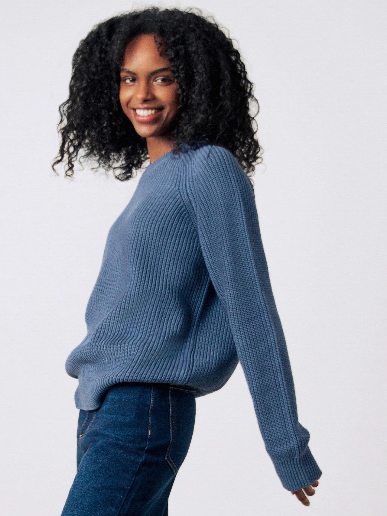 HONEST BASICS Rundhalspullover aus schwerem Strick günstig online kaufen