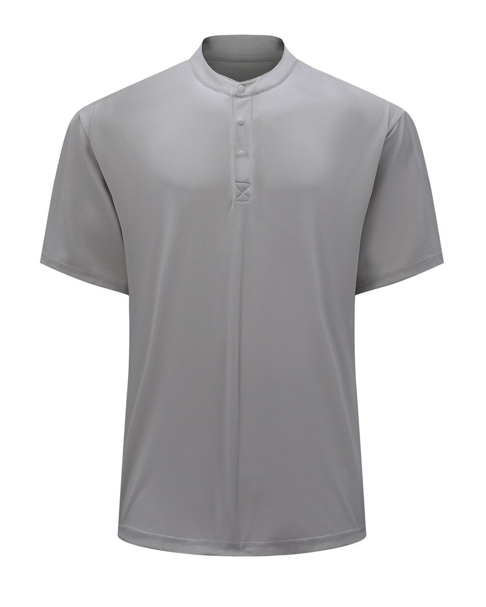 Allthemen Herren Kurzarm Poloshirt mit Henleykragen und Knopfleiste Regular Fit