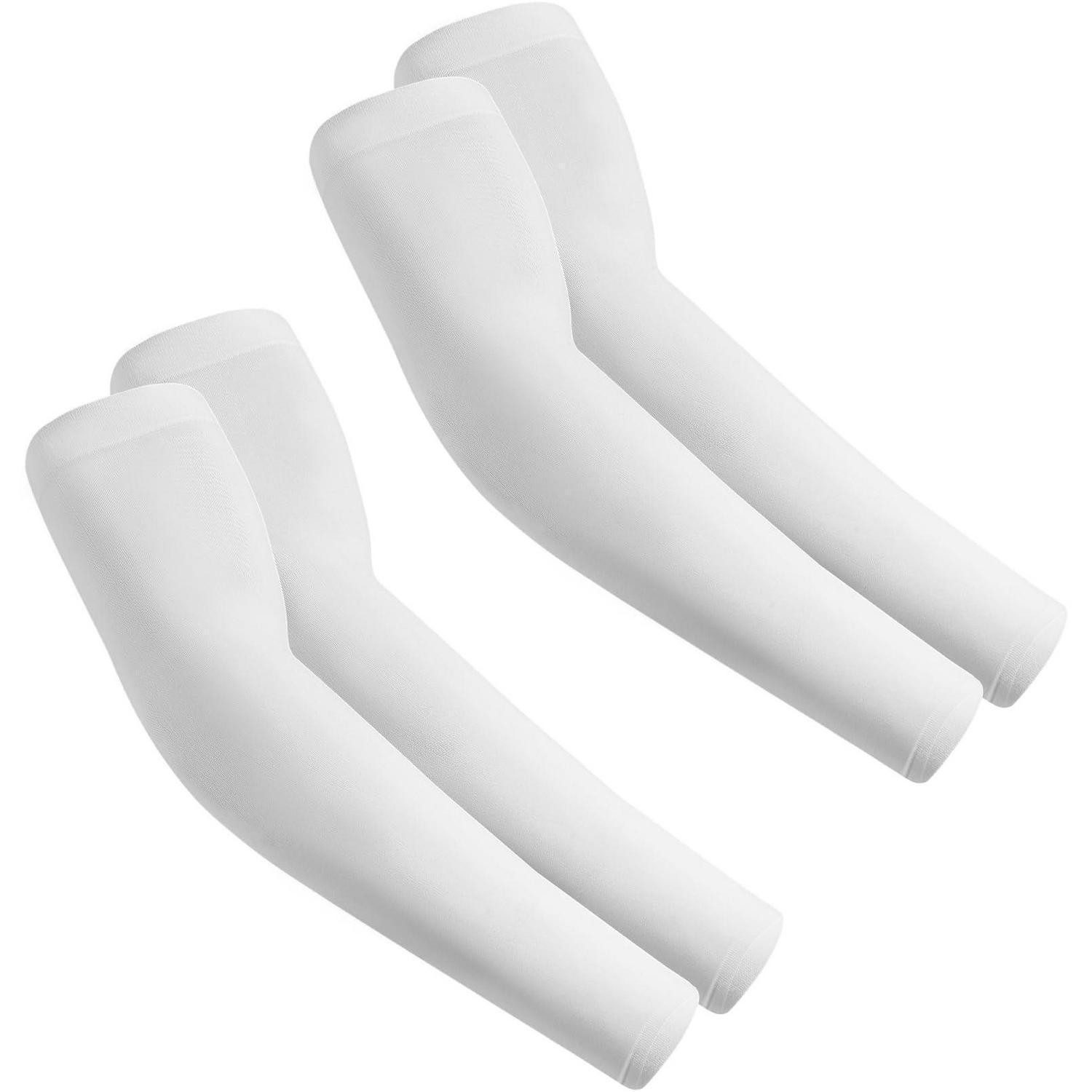 LuxusKollektion Armstulpen Armstulpen Sport Damen/Herren 2 Paar Weiß (2-St)