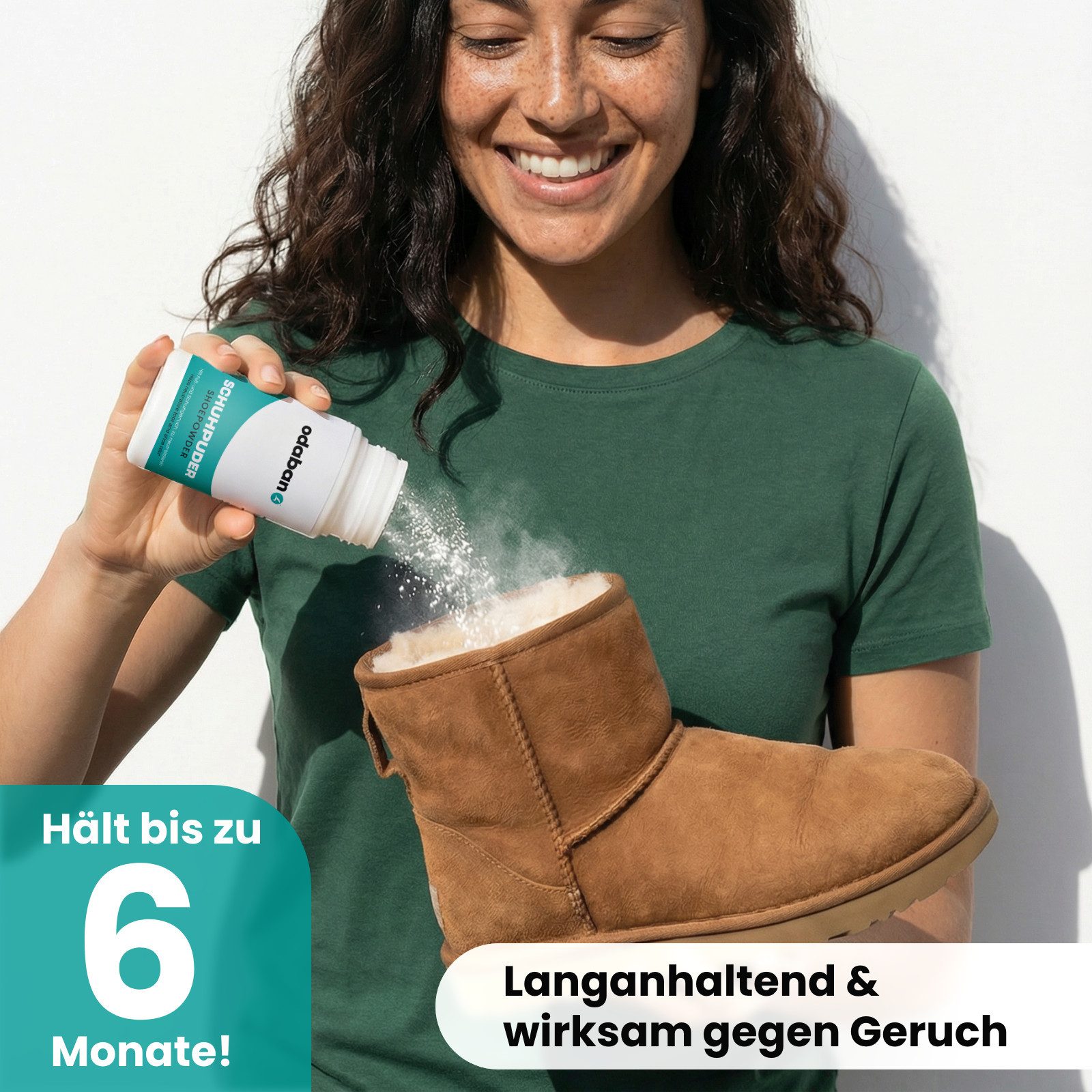 Odaban Schuhdeo odaban® antibakterielles Schuhdeo, neutralisiert Schuhgeruch 50g (1-St), Schuhdeo, neutralisiert Schugeruch, Fussdeo, Fussgeruch