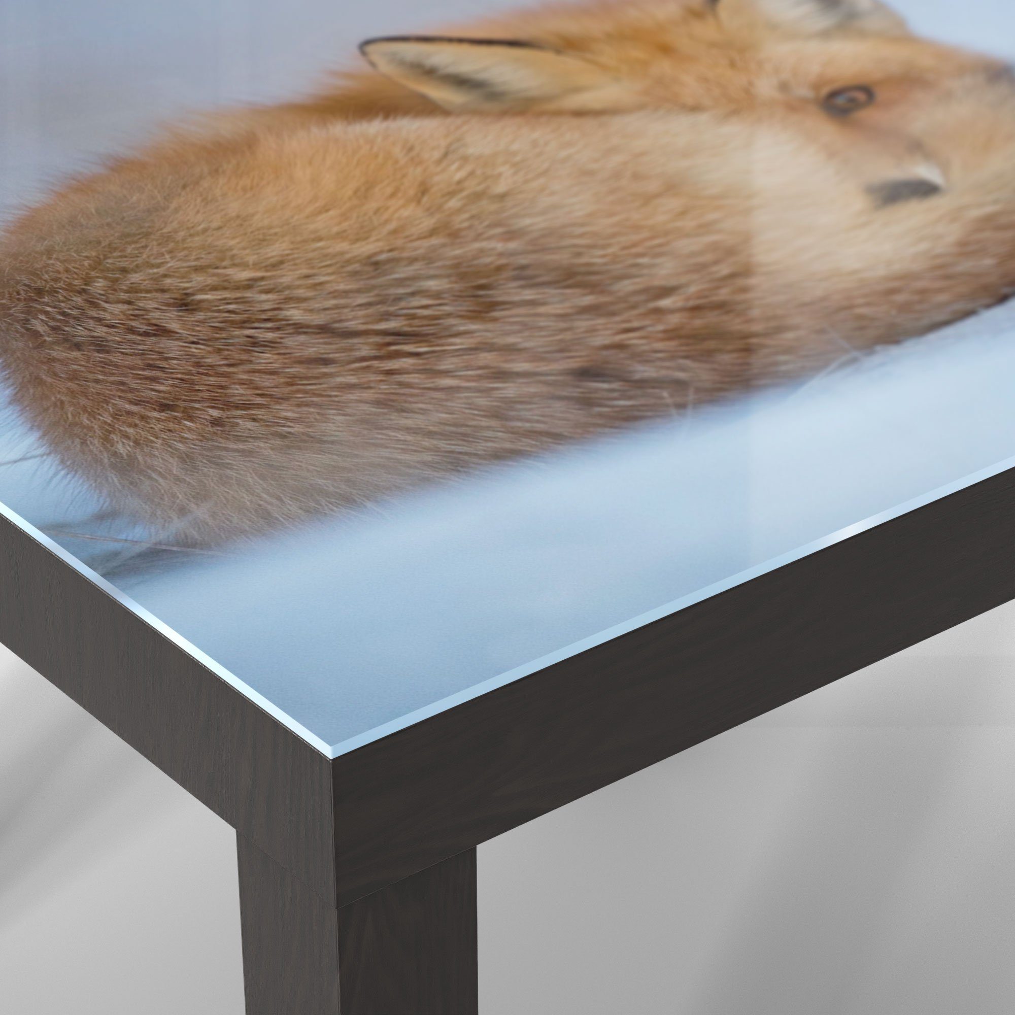 DEQORI Couchtisch 'Schüchtener Fuchs', Glas Glastisch modern Schwarz Beistelltisch
