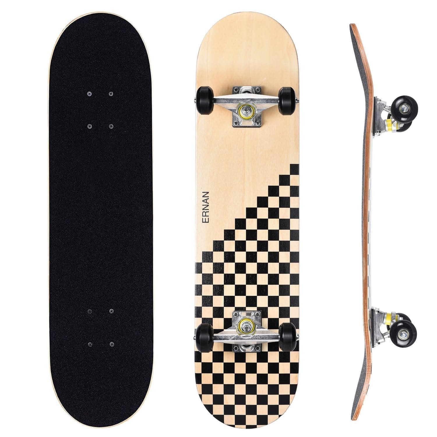 LuxusKollektion Skateboard Skateboard 31x8 Zoll Wooden Plaid (1-St)