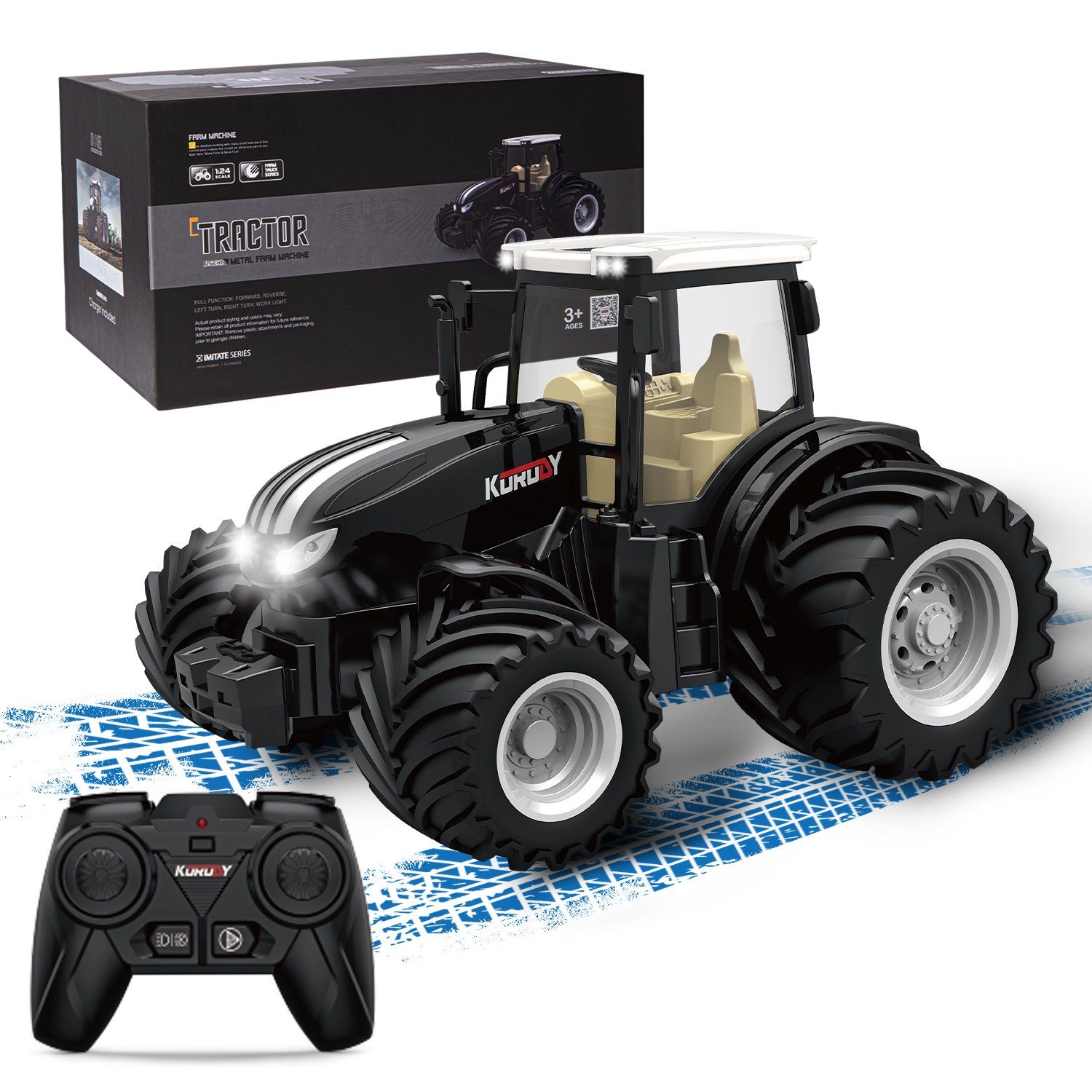 Maisto Tech RC-Traktor »Massey Ferguson 5S.145 mit Schnee-Schieber,  2,4GHz«, mit Licht bei