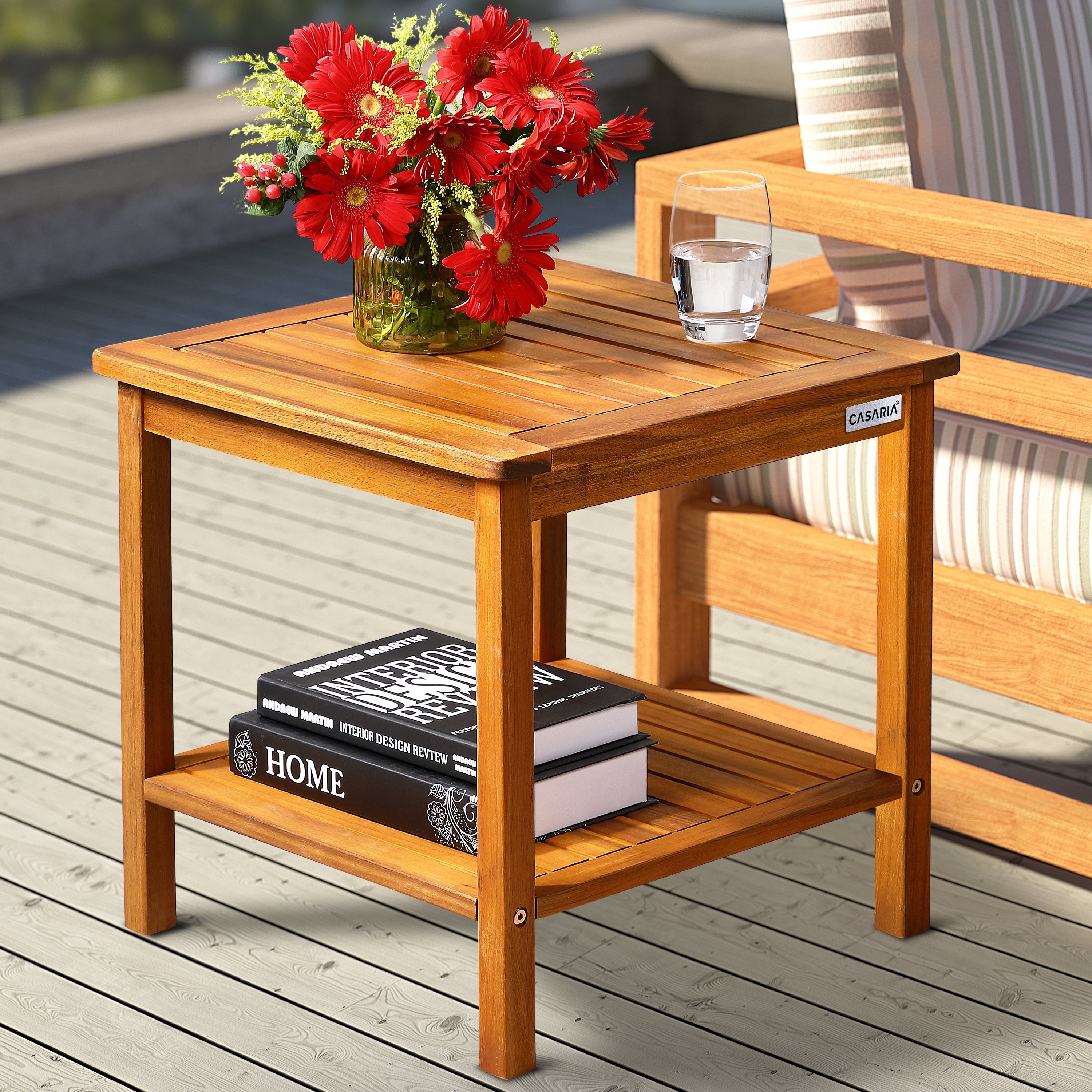 Casaria Beistelltisch Washington (1-St), Holz wetterfest günstig online kaufen