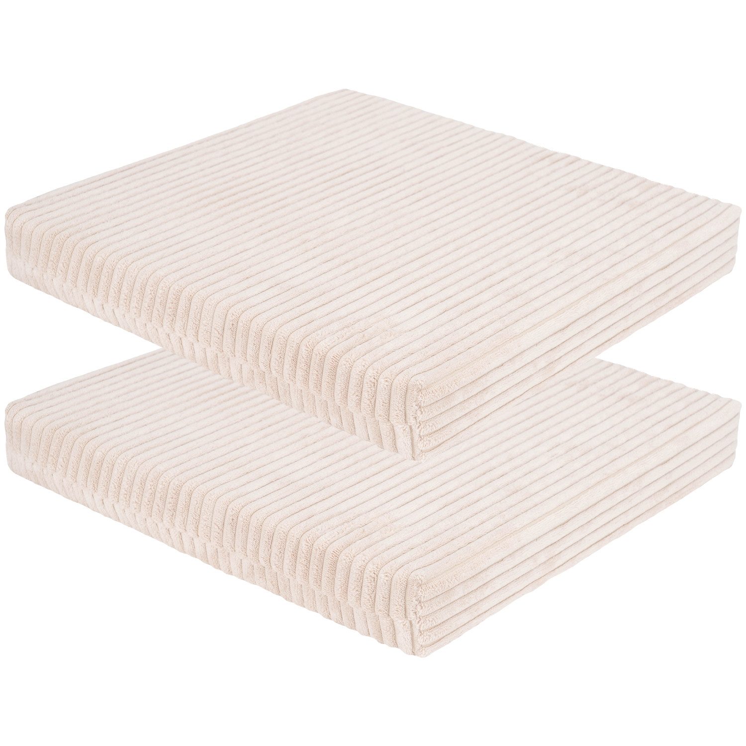 Selfitex Sitzkissen 2er Set bequeme Sitzkissen, 40x40 cm, Höhe 5cm, Stuhlkissen, 2 Sitzauflagen für Stuhl und Bank