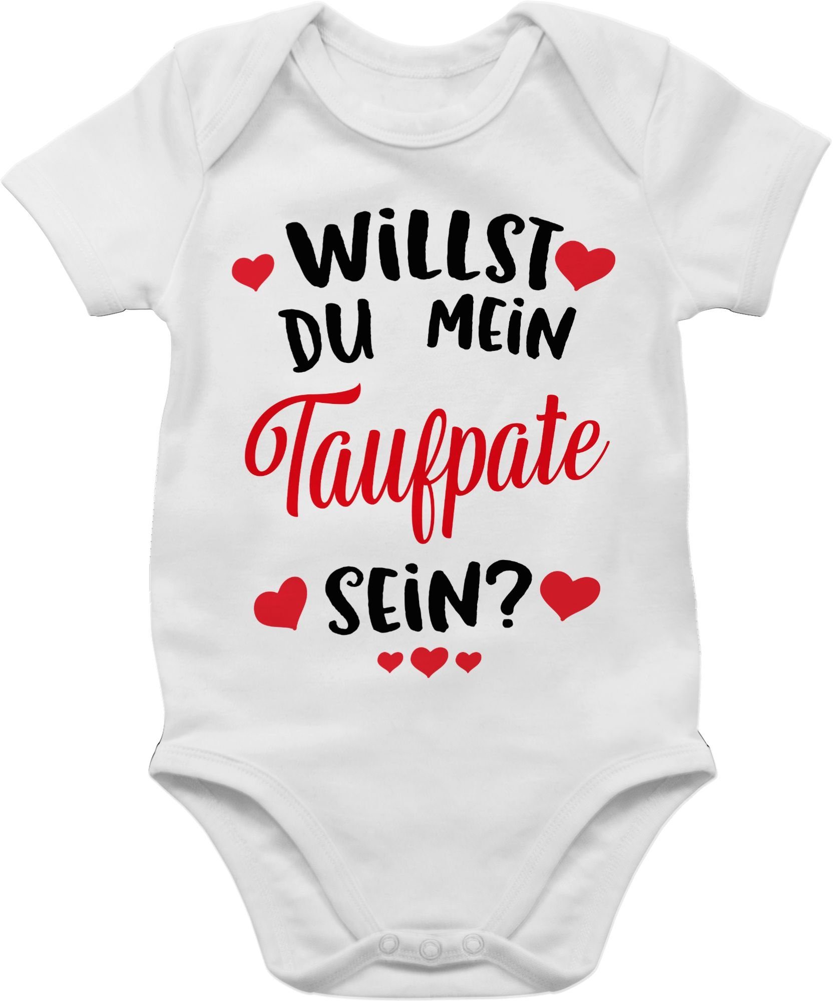 Shirtracer Shirtbody »Willst du mein Taufpate sein? rot Statement