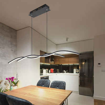 etc-shop LED Pendelleuchte, LED-Leuchtmittel fest verbaut, Warmweiß, Wohnzimmerlampe Deckenleuchte hängend Pendelleuchte LED Esstisch