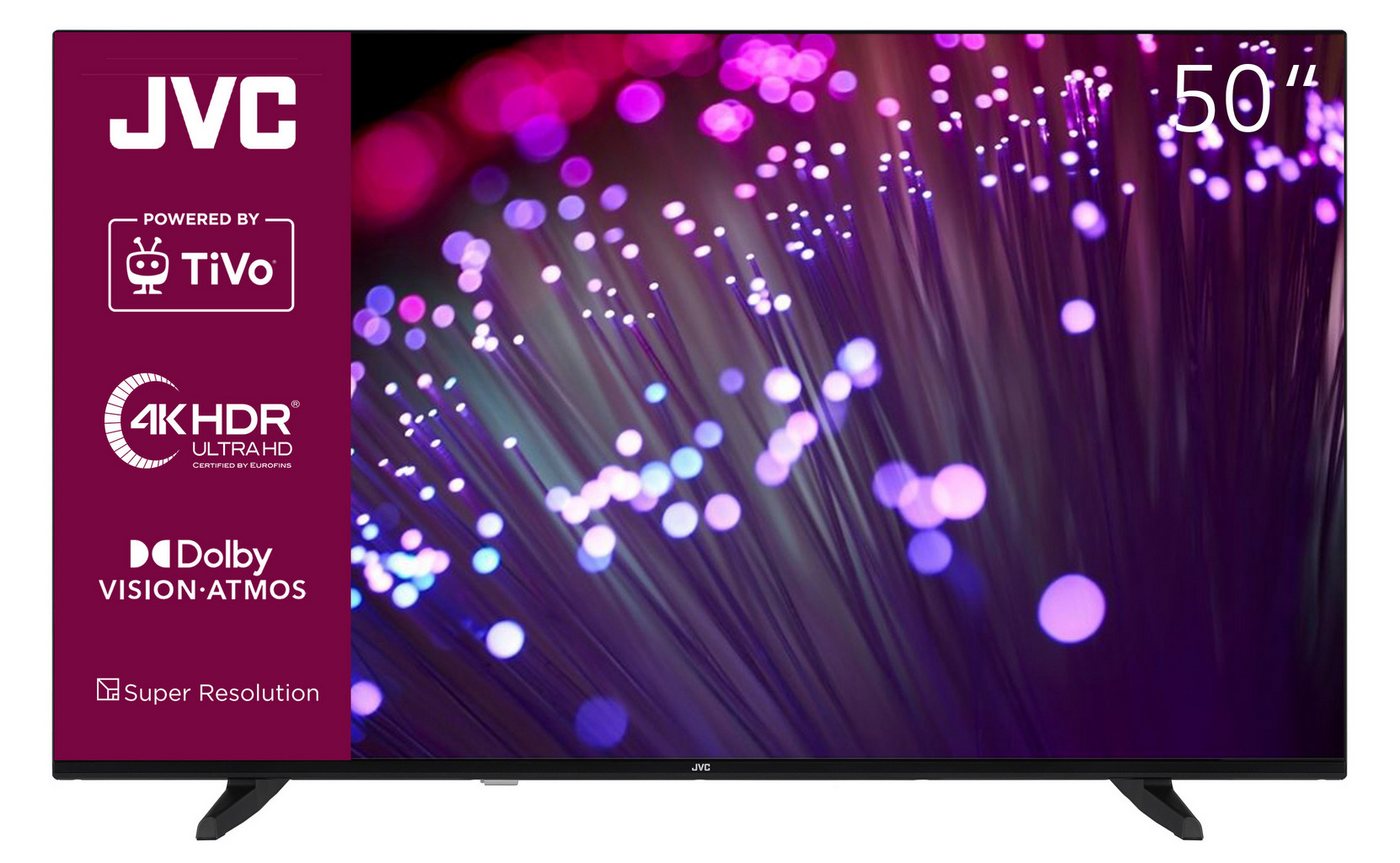 JVC LT-50VU3455 LCD-LED Fernseher (126 cm/50 Zoll, 4K Ultra HD, Smart TV powered by TiVo, Smart TV powered by TiVo, HDR Dolby Vision, Triple-Tuner, 6 Monate HD) schwarz ! RABATT: 29.3% JVC LT-50VU3455 LCD-LED Fernseher (126 cm/50 Zoll, 4K Ultra HD, Smart TV powered by TiVo, Smart TV powered by TiVo, HDR Dolby Vision, Triple-Tuner, 6 Monate HD) schwarz ! RABATT: 29.3%