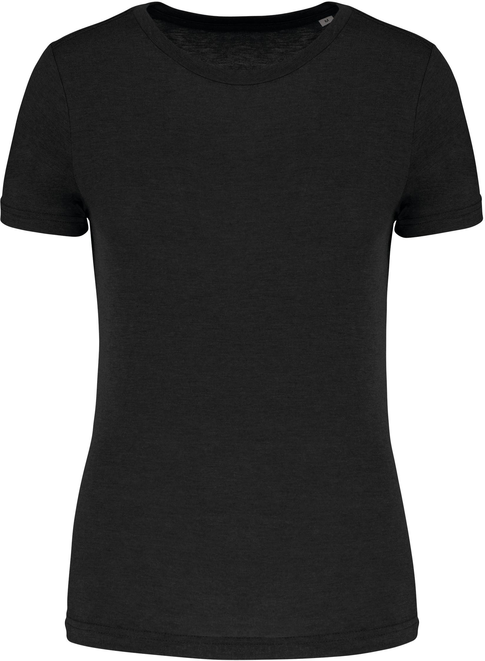 Trainingsshirt Damen-Triblend-Sportshirt mit Rundhalsausschnitt