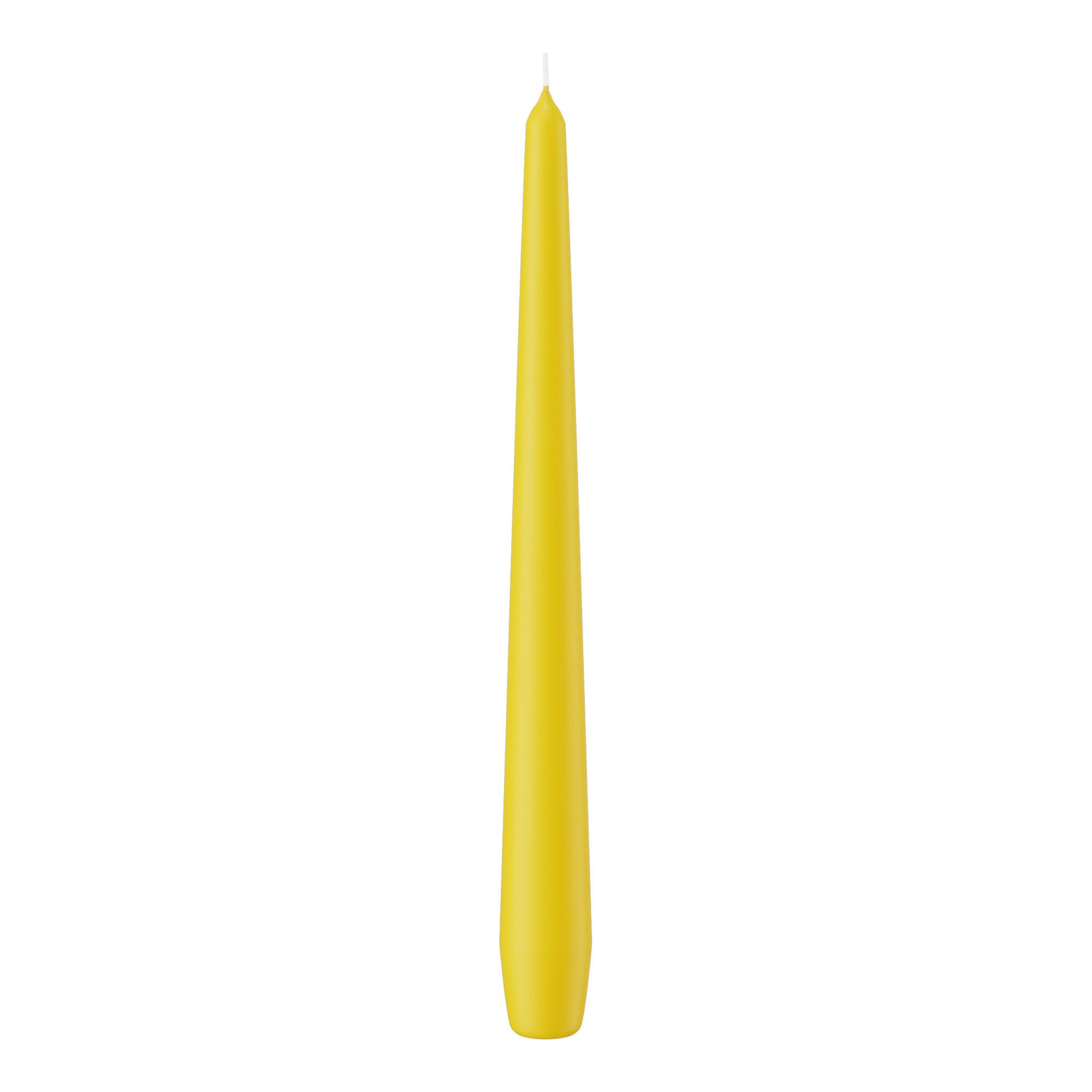 Wiedemann Kerzen Spitzkerze Spitzkerzen (konische Kerzen) Dotter Gelb 250 x Ø 25 mm, 12 Stück