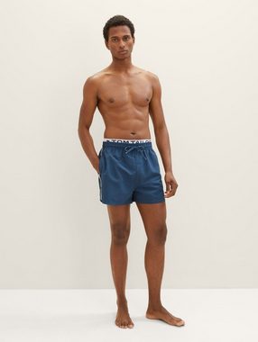 TOM TAILOR Badehose Badeshorts mit Logo-Print