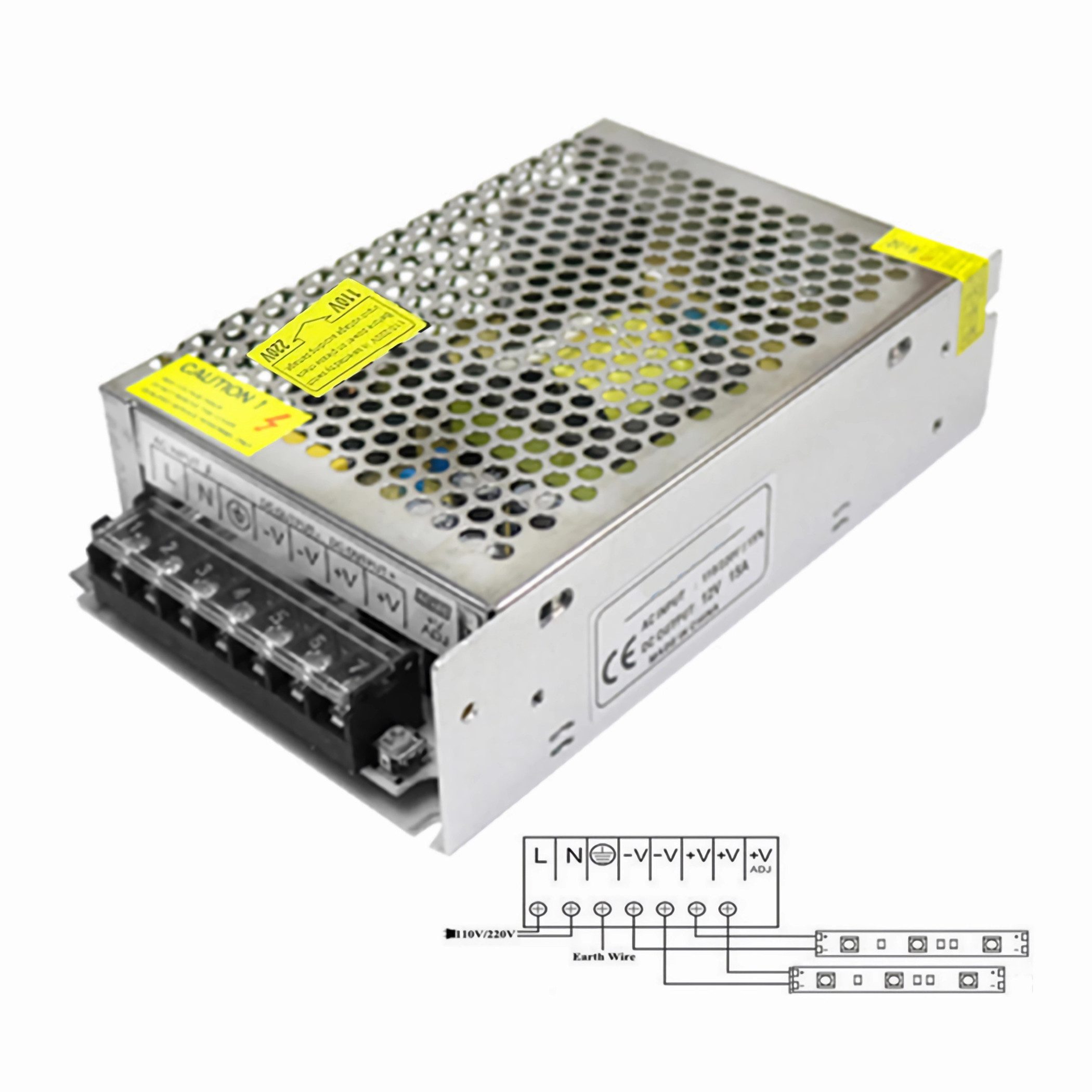 Bolwins C15C AC/DC Einbaunetzteil Schaltnetzteil Netzteil 230V zu 12V 10A 120W AC/DC-Einbaunetzteil (AC/DC Spannungswandler 230V auf 12V) – Bild 4 von 5