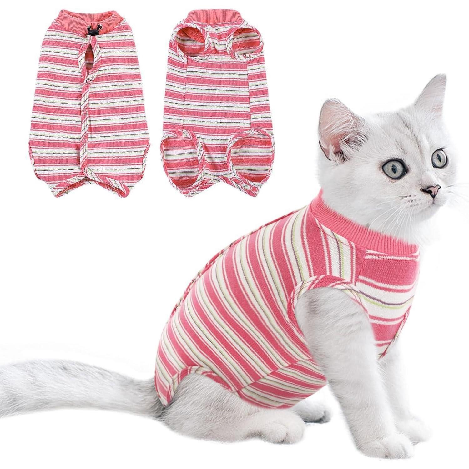 CITÉTOILE Schutzkragen Katzenbody Op Postoperative Kleidung Bauchwunden Erholungsanzug