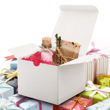 Belle Vous Geschenkbox 20 Weiße Karton Geschenkboxen 12x12x9cm, 20 Stück Weiße Karton Geschenkboxen 12x12x9cm
