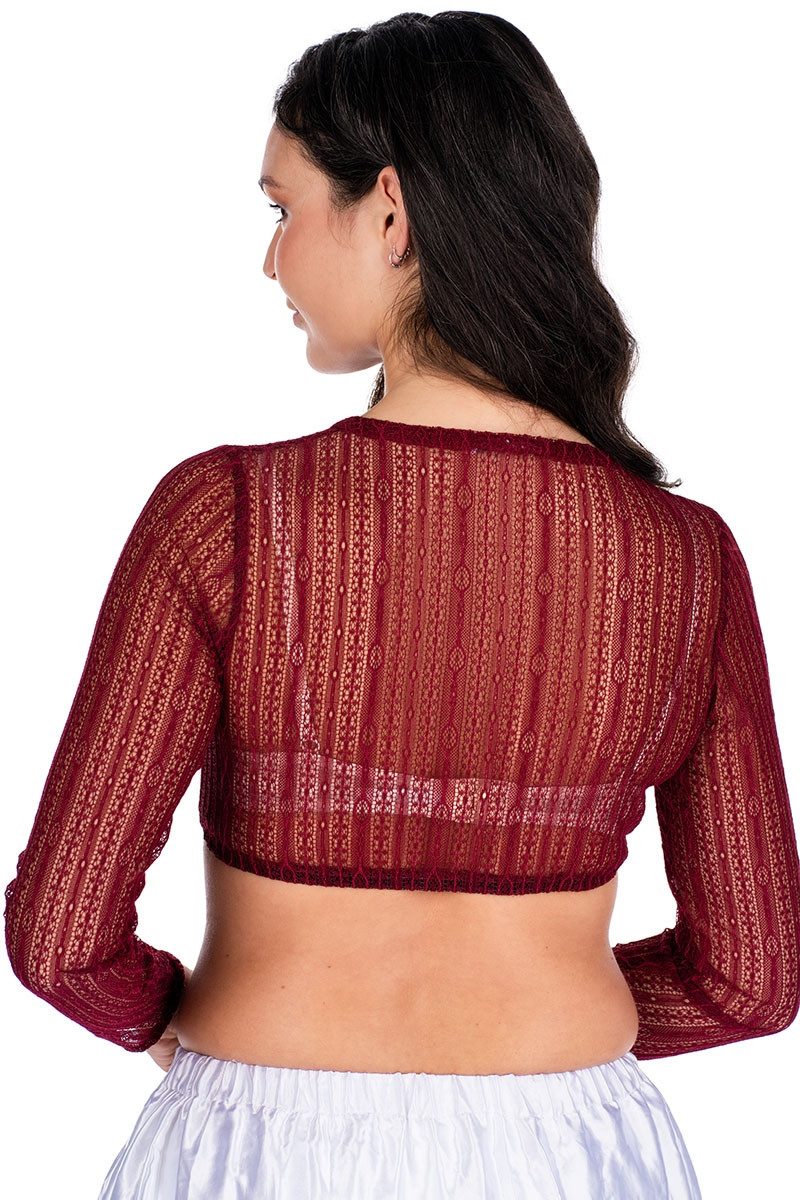 MarJo Dirndlbluse Dirndlbluse - HANJA-DORINA LA - flaschengrün, purpurrot günstig online kaufen