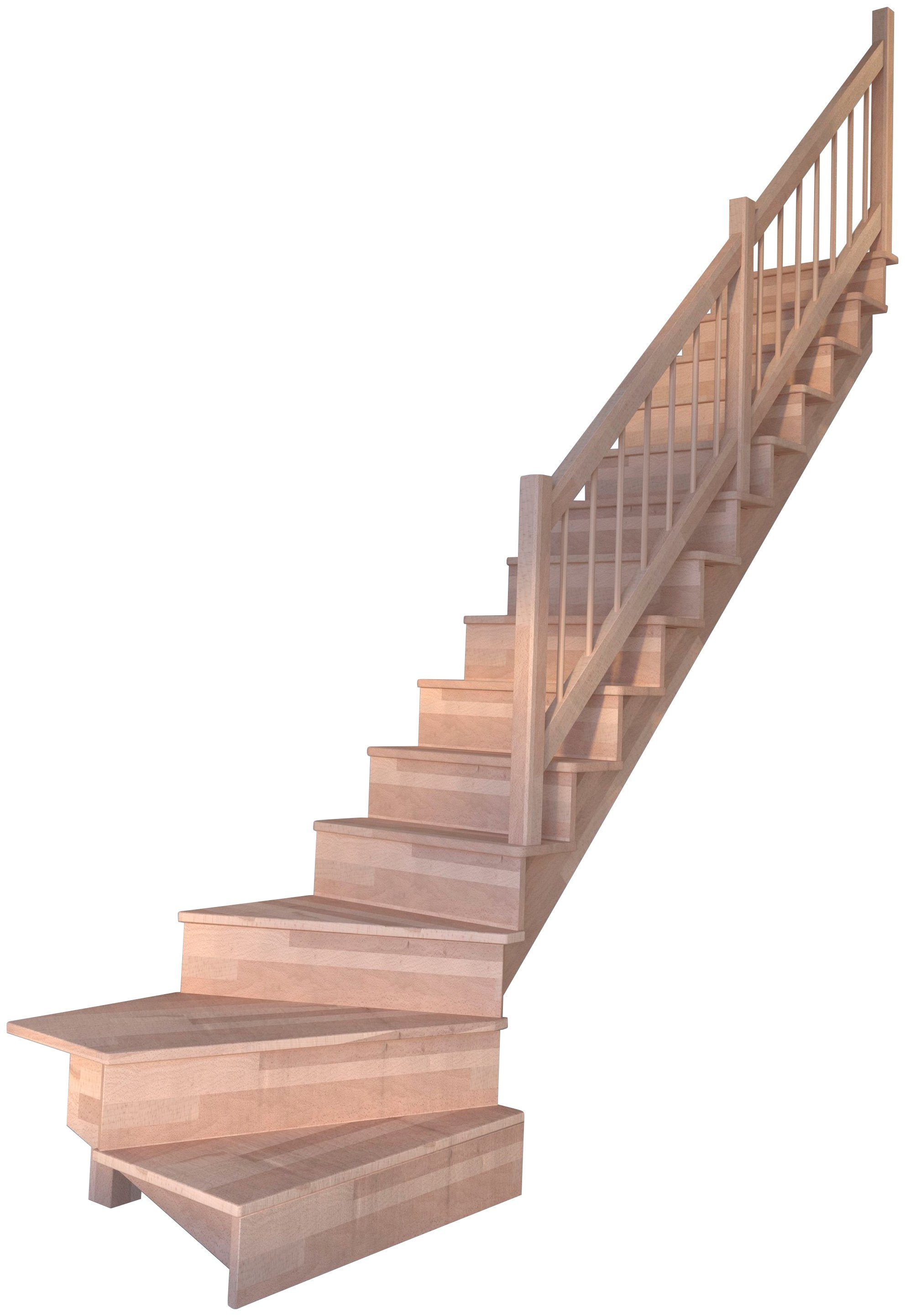 Rechts, Systemtreppe 300 Design bis Geländer, Stufen gewendelt Massivholz Holz-Holz Durchgehende Lindos, Starwood geschlossen, Wangenteile für Geschosshöhen cm,