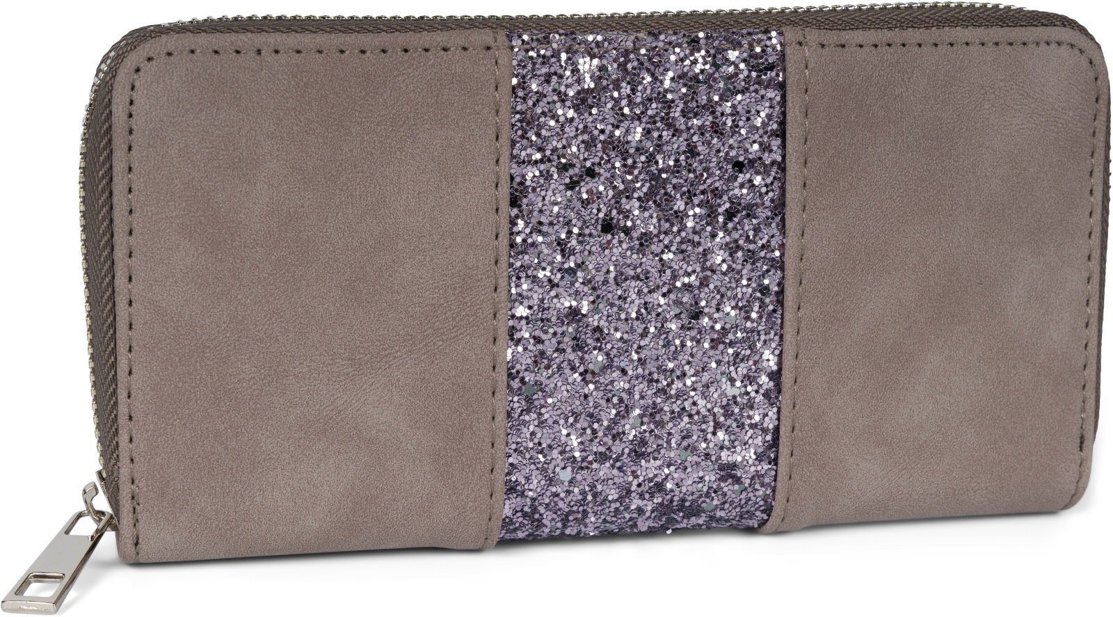 styleBREAKER Geldbörse Geldbörse mit Pailletten Streifen (1-tlg) günstig online kaufen
