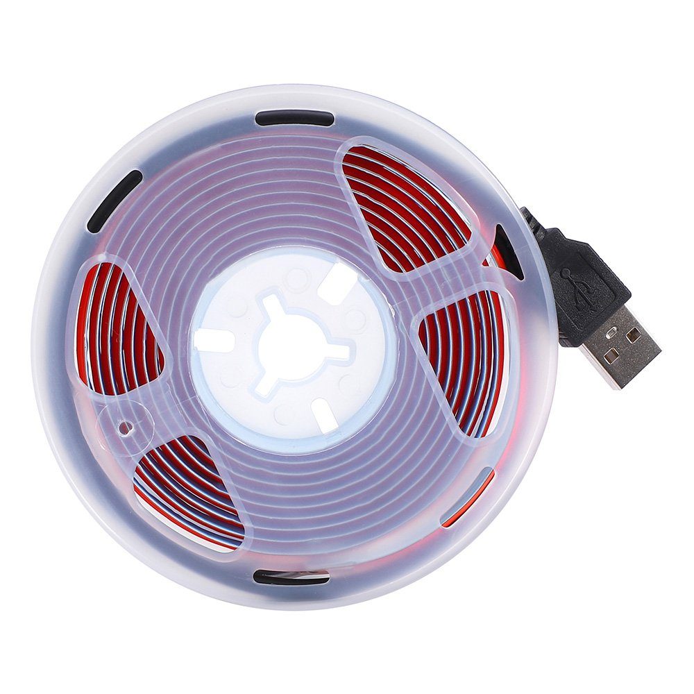 Rosnek LED-Streifen Biegbares Lichterkette USB, COB Leiste Lichtband 0,5/1/2M, Lichtstripe, 5V, LED Rot Stripe