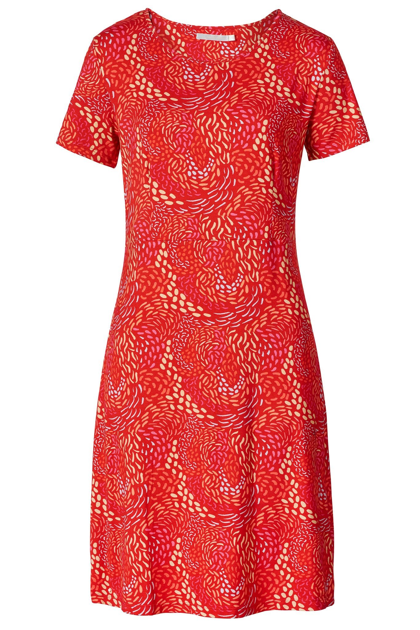 Sommerkleid Kleid Damen mit zartem Alloverprint - Leichtes Jerseykleid aus Viskose