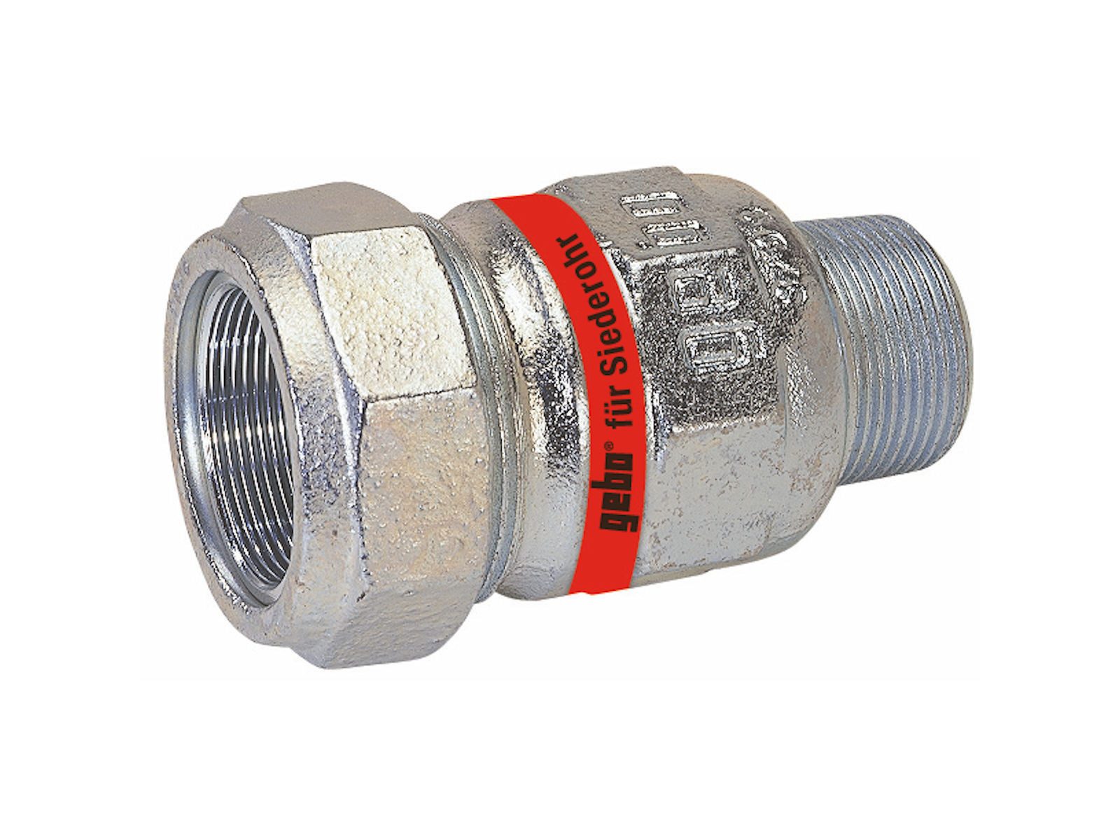 GEBO Gewindefitting Temperguss-Klemmverbinder Typ A, mit AG - für Siederohr, AG 2 Zoll x Ø 57 mm