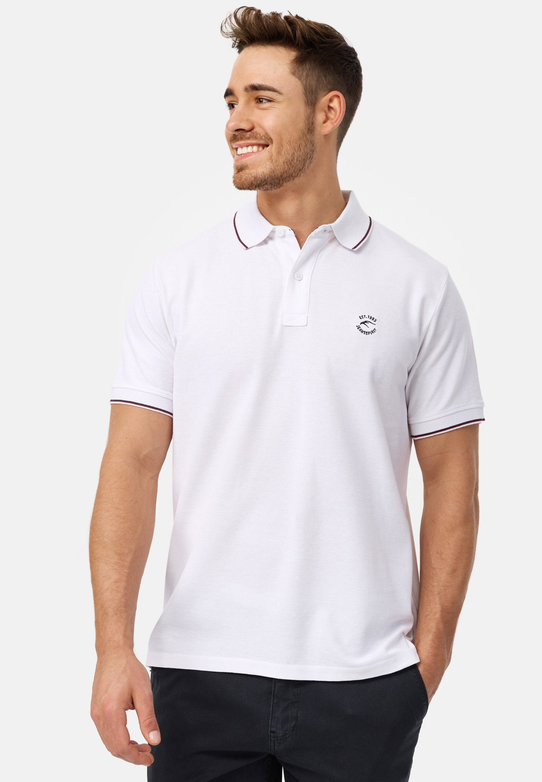 Indicode Poloshirt Wallo Offwhite