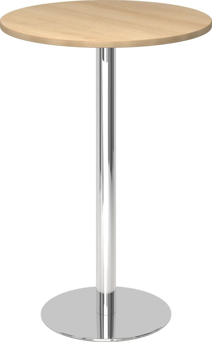 Empfangstheke Stehtisch 80cm Eiche/chrom