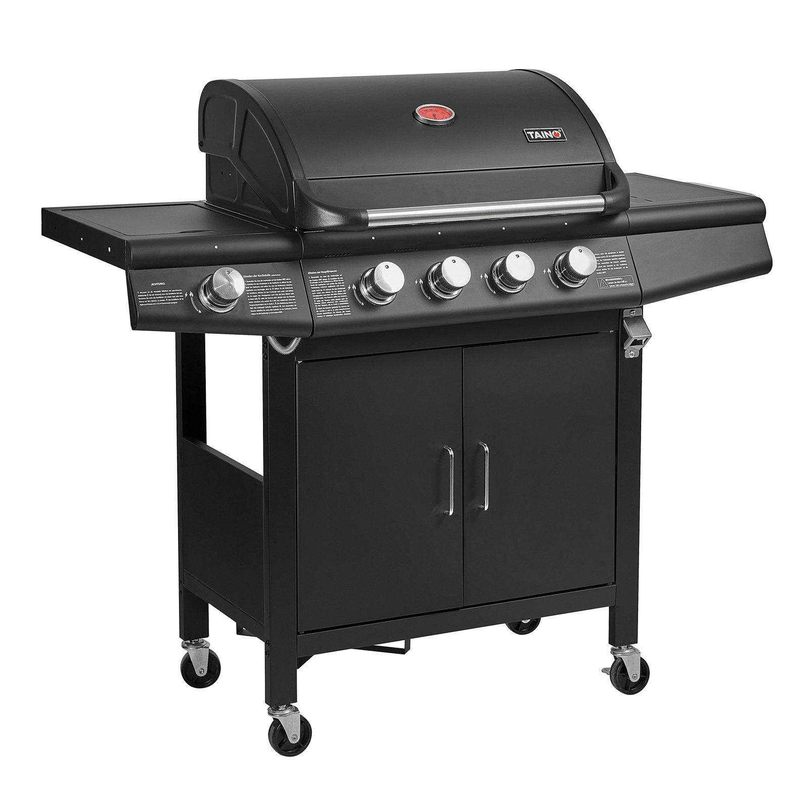 TAINO Gasgrill RED, 4+1, Piezozündung, mit Grillspieß-Auflage
